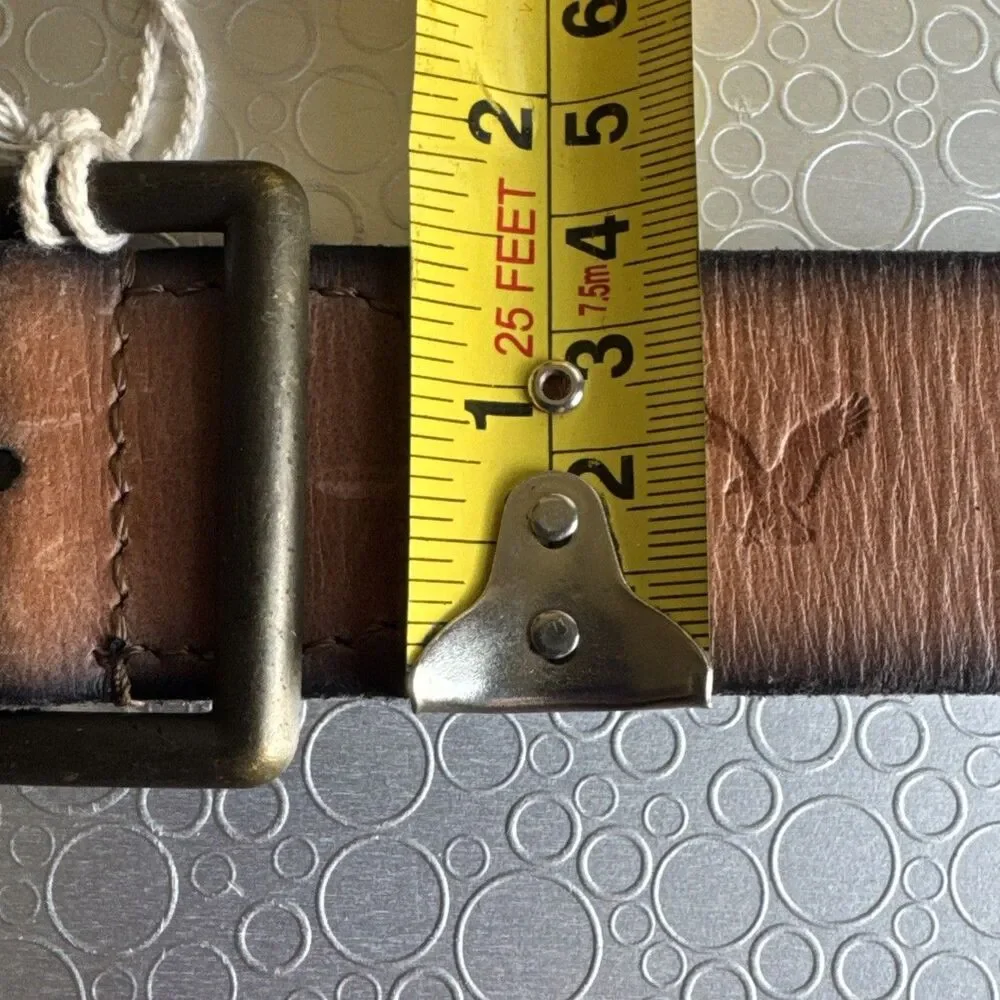 American Eagle Mens 38 Reversible Leather Belt Brown Black Casual Western